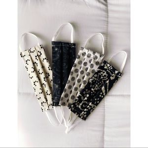 SET OF 2 face mask cotton cloth fabric neutral